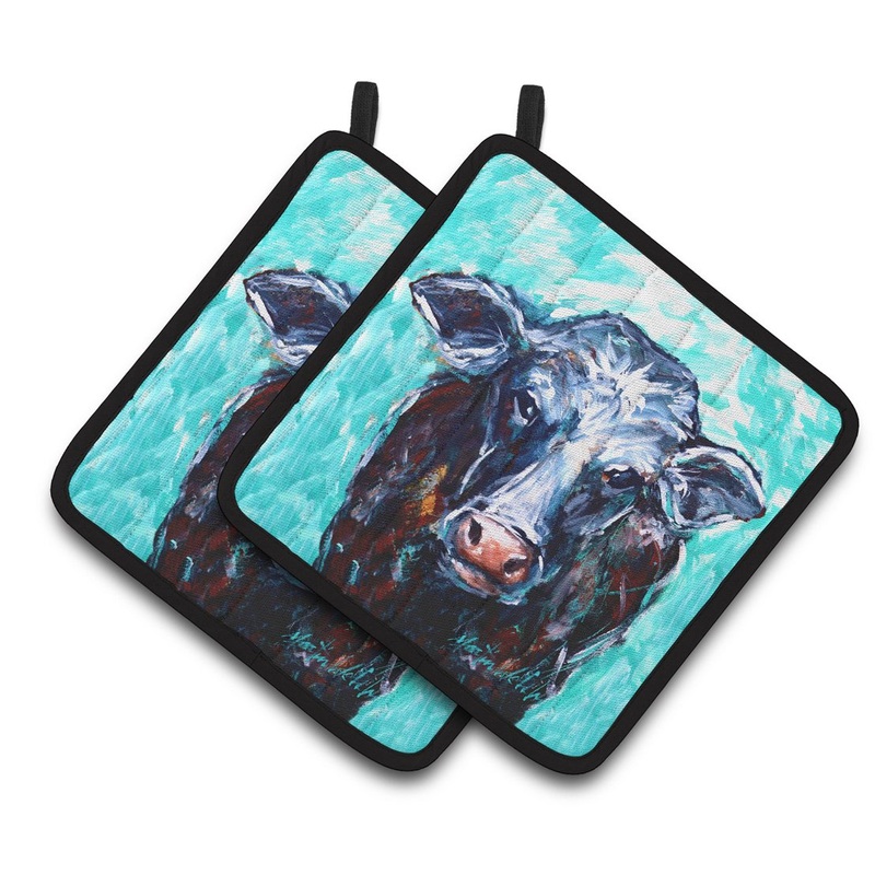 Moo Cow Pot Holders - Set of 2 Decorative Kitchen Helpers | Made in the USA MW1340PTHD