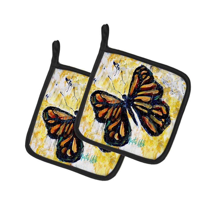 Butterfly Breeze Pot Holders - Set of 2 Decorative Kitchen Helpers | Made in the USA