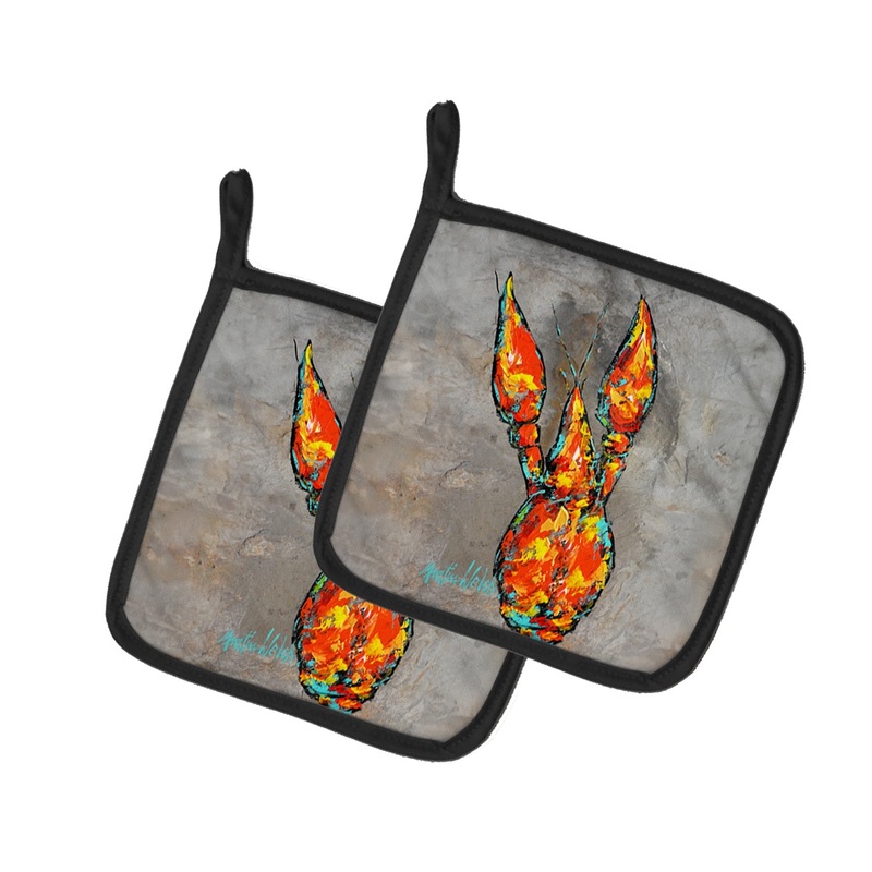 Crawfish From Arabi Pot Holders - Set of 2 Decorative Kitchen Helpers | Made in the USA
