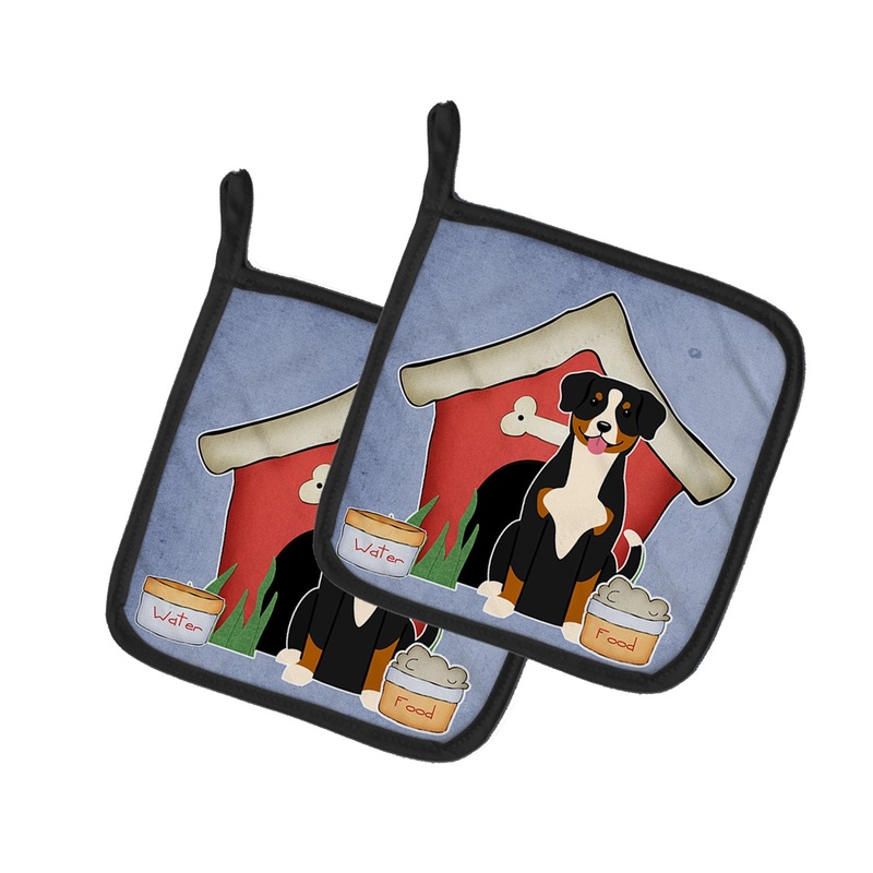 Dog House Collection Entlebucher Pot Holders - Set of 2 - Heat-Resistant Kitchen Essentials