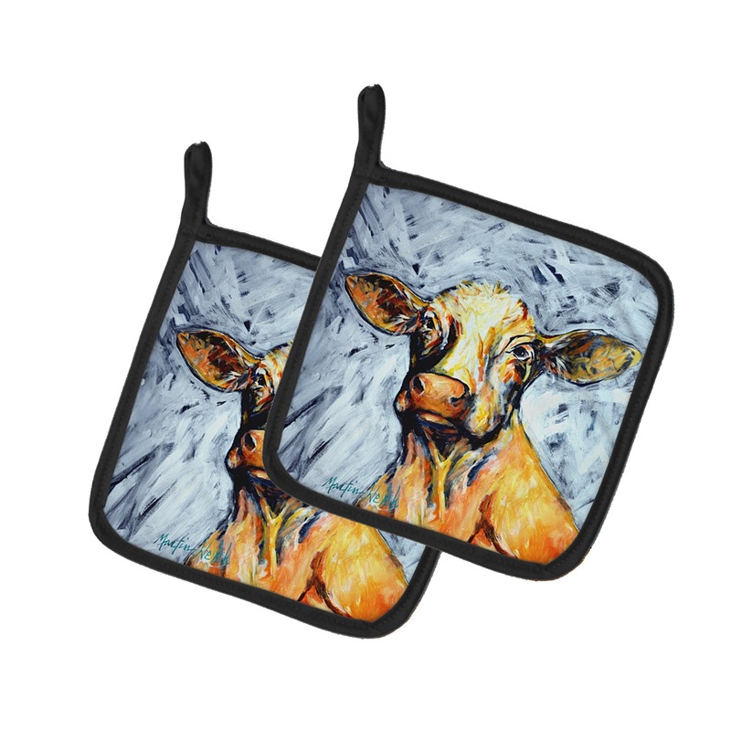 Moo Cow Pot Holders - Set of 2 Decorative Kitchen Helpers | Made in the USA