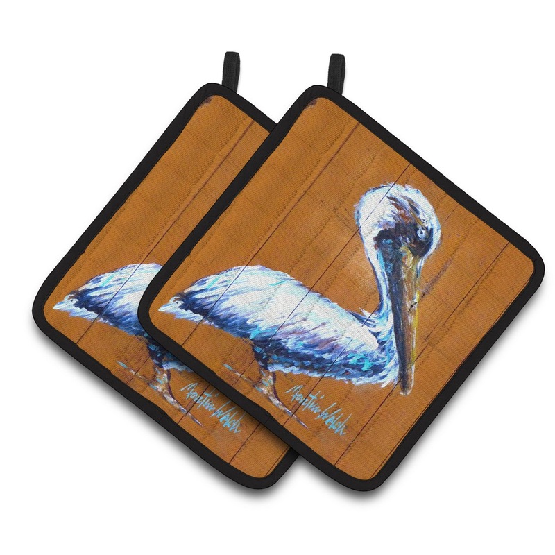 Pelican Hangin In Pot Holders - Set of 2 Decorative Kitchen Helpers | Made in the USA MW1330PTHD