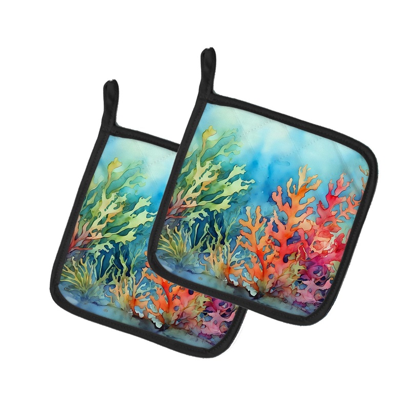 Seaweed Pot Holders - Set of 2 Decorative Kitchen Helpers | Made in the USA