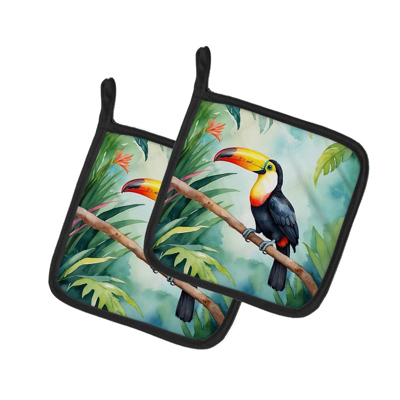 Toucan Pot Holders - Set of 2 Decorative Kitchen Helpers | Made in the USA