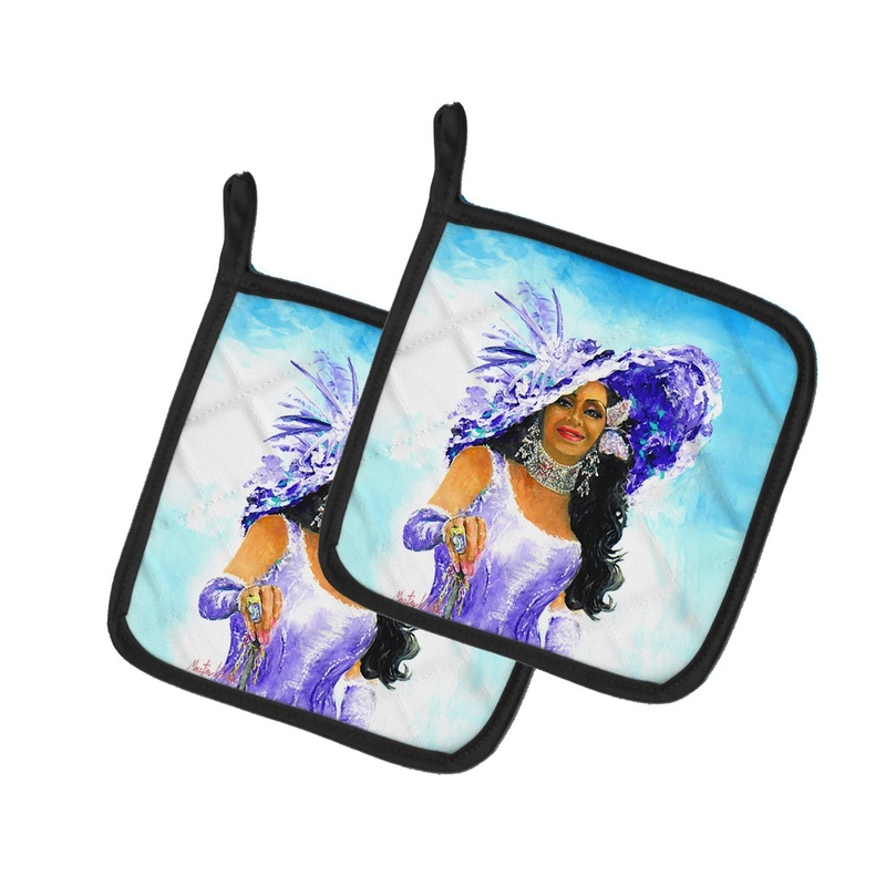 Easter Parade Pot Holders - Set of 2 Decorative Kitchen Helpers | Made in the USA