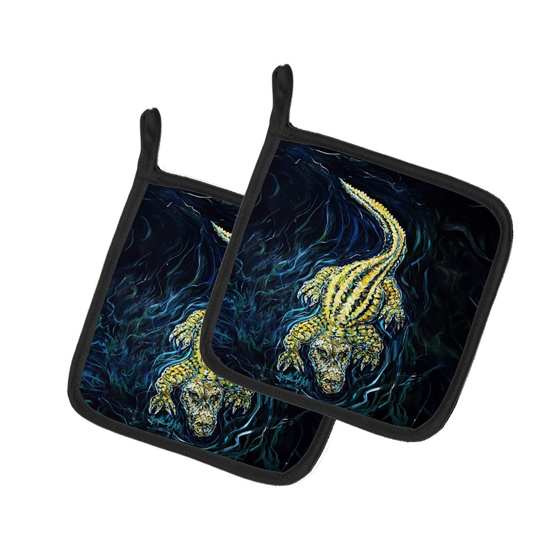 Gator Down Alligator Pot Holders - Set of 2 Decorative Kitchen Helpers | Made in the USA