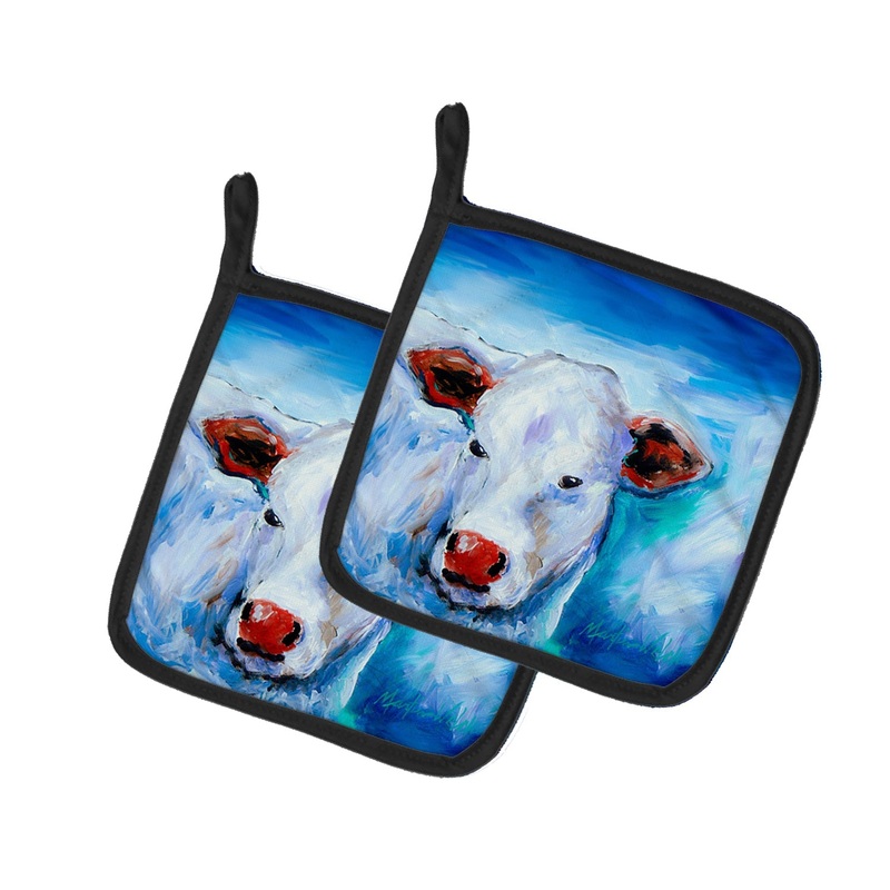 Move Over Cow Pot Holders - Set of 2 Decorative Kitchen Helpers | Made in the USA
