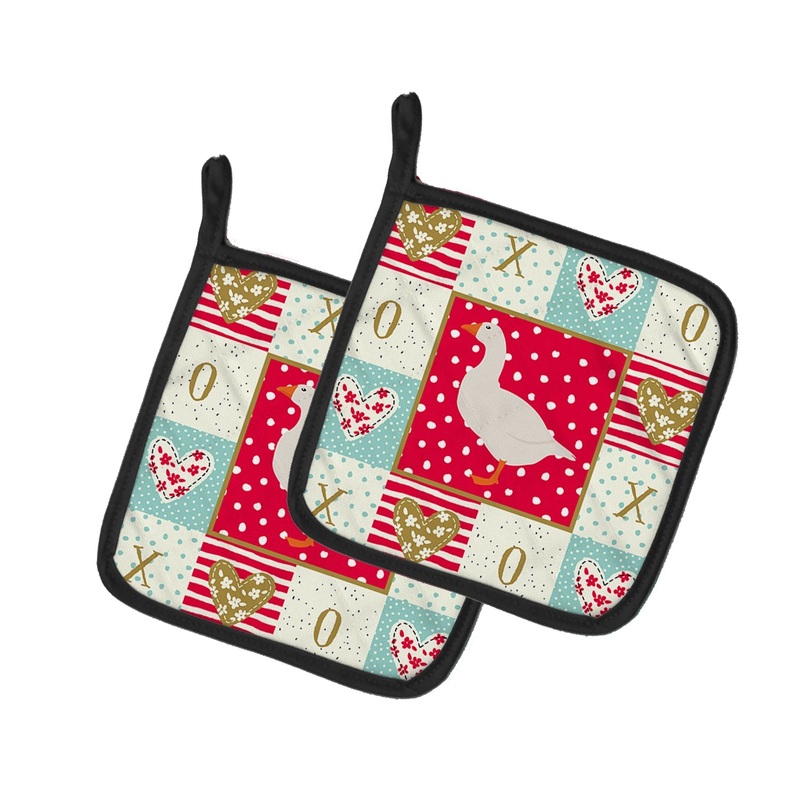 Shire Horse Love Pot Holders - Set of 2 - Heat-Resistant Kitchen Essentials CK5327PTHD