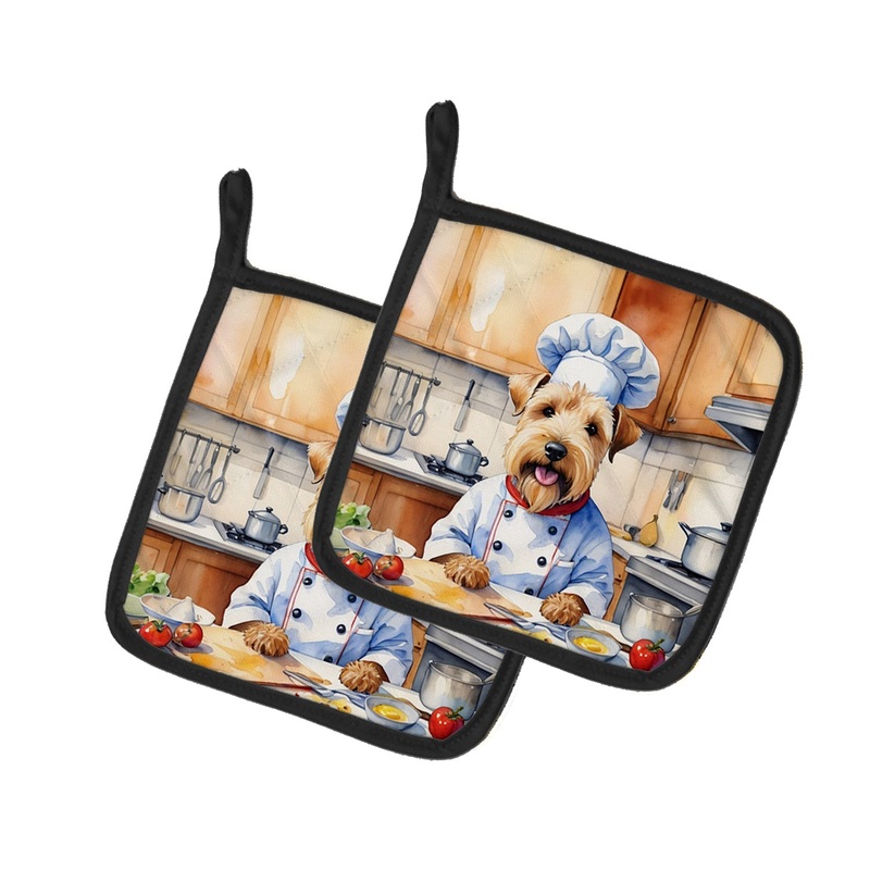 Wheaten Terrier The Chef Pot Holders - Set of 2 Decorative Kitchen Helpers | Made in the USA