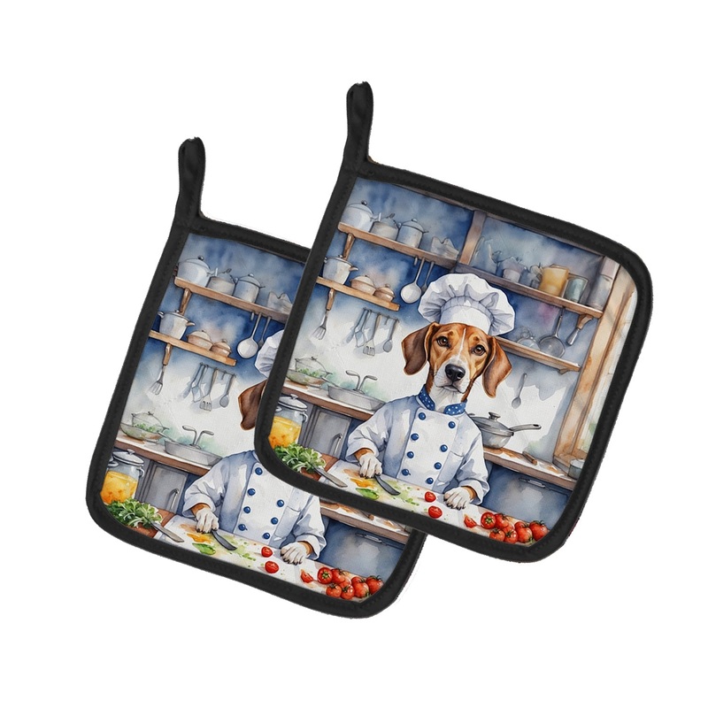 American Foxhound The Chef Pot Holders - Set of 2 Decorative Kitchen Helpers | Made in the USA