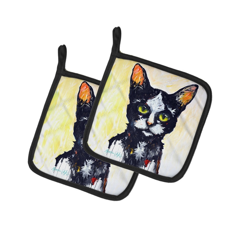 Big Kitty Cat Pot Holders - Set of 2 Decorative Kitchen Helpers | Made in the USA