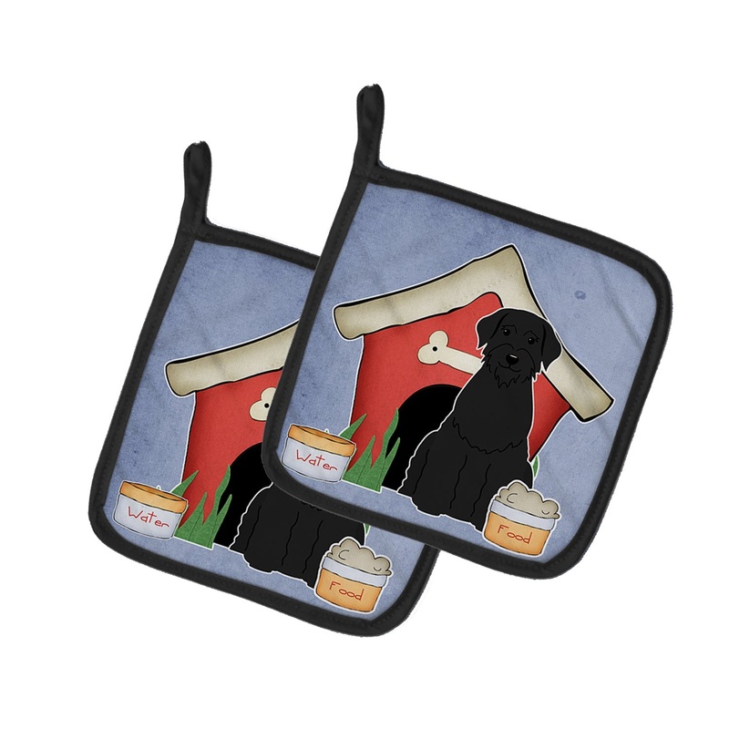 Dog House Collection Giant Schnauzer Pot Holders - Set of 2 - Heat-Resistant Kitchen Essentials