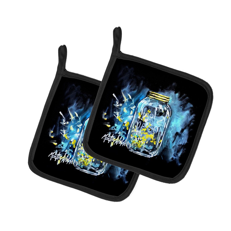 Lightning Bugs Pot Holders - Set of 2 Decorative Kitchen Helpers | Made in the USA