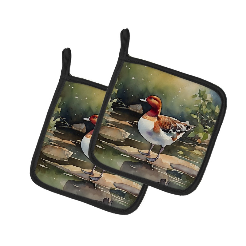Redhead Duck Pot Holders - Set of 2 Decorative Kitchen Helpers | Made in the USA