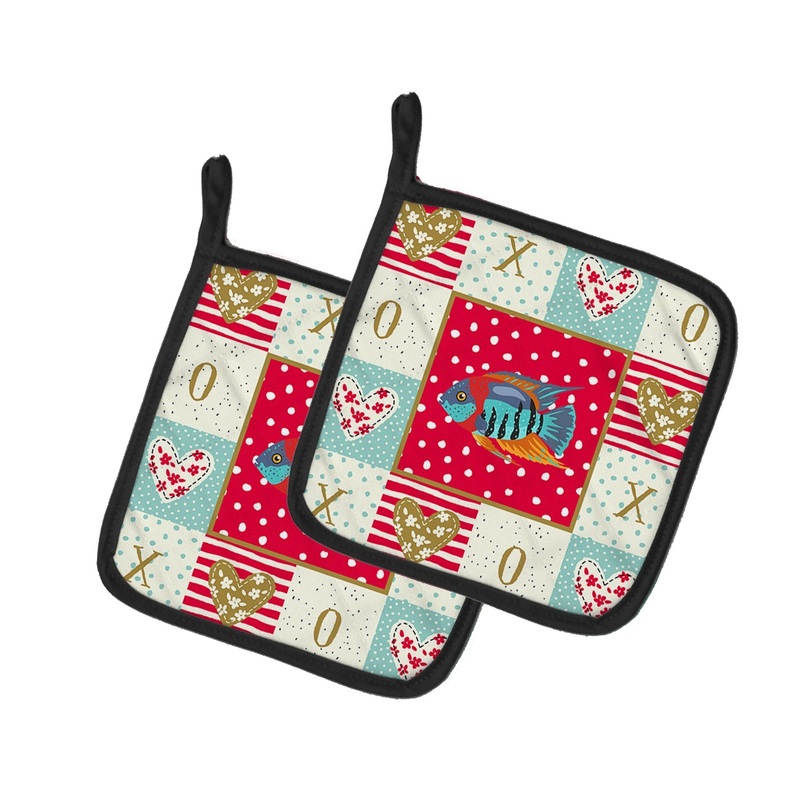 Severum Love Pot Holders - Set of 2 - Heat-Resistant Kitchen Essentials CK5497PTHD