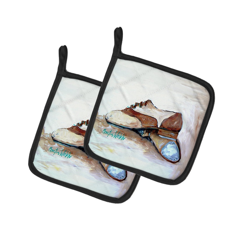 Tap Doses Shoes Pot Holders - Set of 2 Decorative Kitchen Helpers | Made in the USA