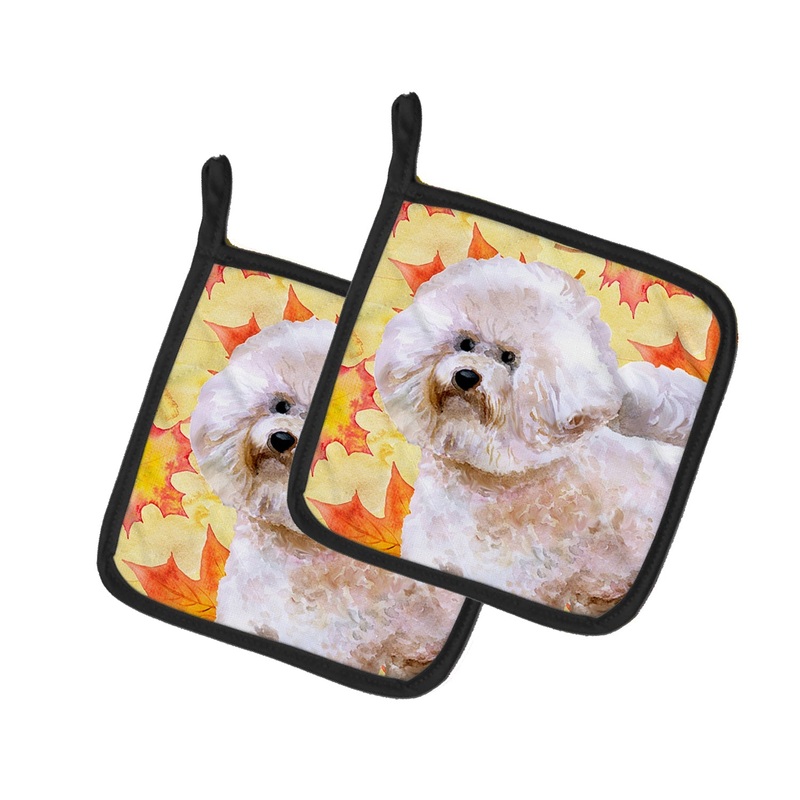 Bichon Frise #2 Fall Pot Holders - Set of 2 - Heat-Resistant Kitchen Essentials BB9966PTHD