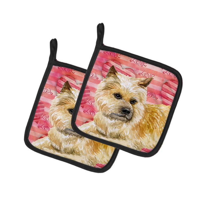 Cairn Terrier Love Pot Holders - Set of 2 - Heat-Resistant Kitchen Essentials BB9777PTHD