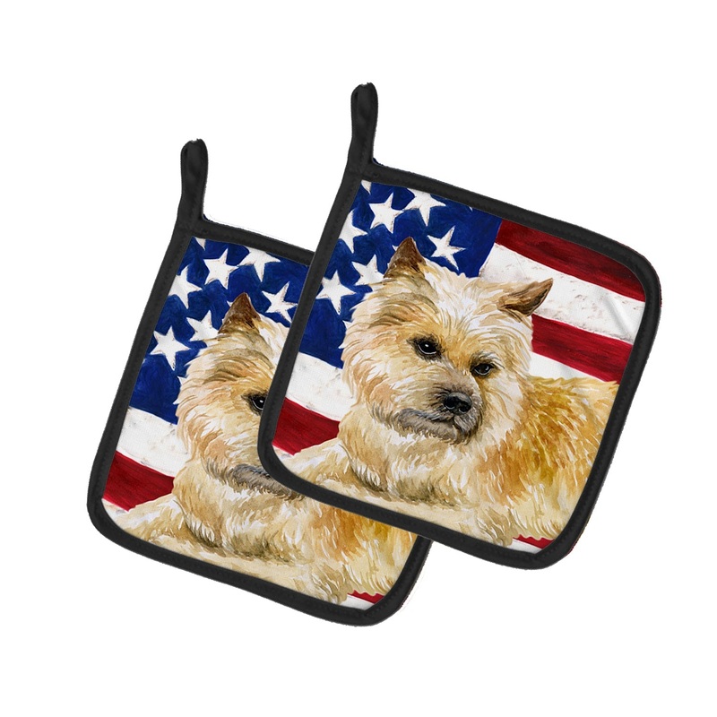 Cairn Terrier Patriotic Pot Holders - Set of 2 - Heat-Resistant Kitchen Essentials BB9690PTHD