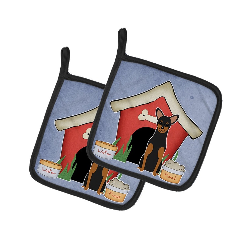 Dog House Collection Manchester Terrier Pot Holders - Set of 2 - Heat-Resistant Kitchen Essentials BB2782PTHD