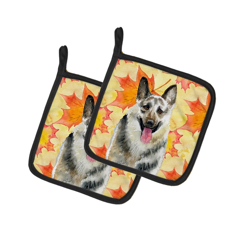East-European Shepherd Fall Pot Holders - Set of 2 - Heat-Resistant Kitchen Essentials BB9910PTHD