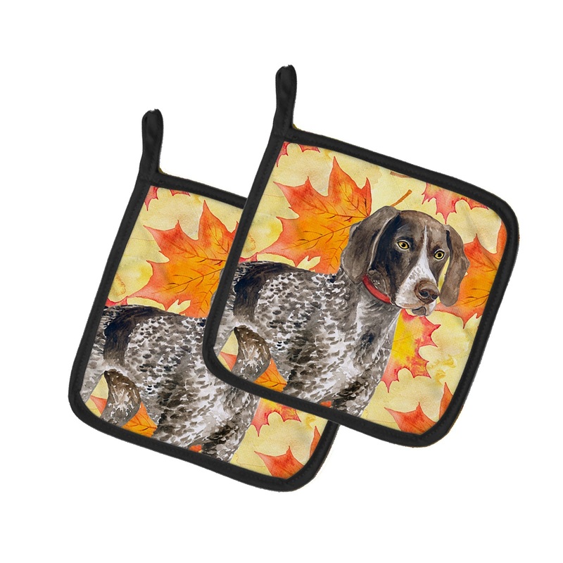 German Shorthaired Pointer Fall Pot Holders - Set of 2 - Heat-Resistant Kitchen Essentials BB9902PTHD