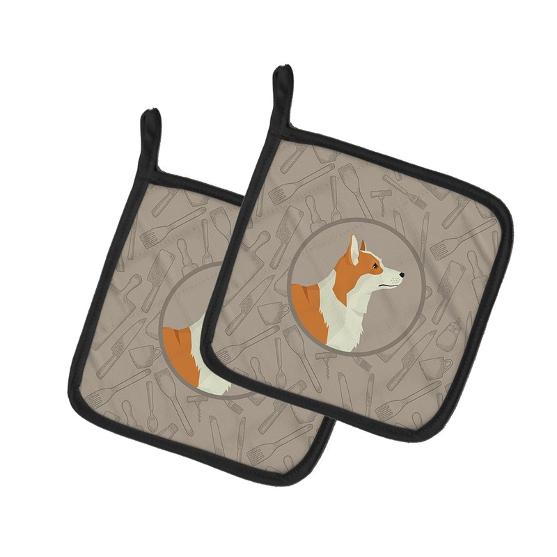 Pembroke Corgi In the Kitchen Pot Holders - Set of 2 - Heat-Resistant Kitchen Essentials CK2201PTHD