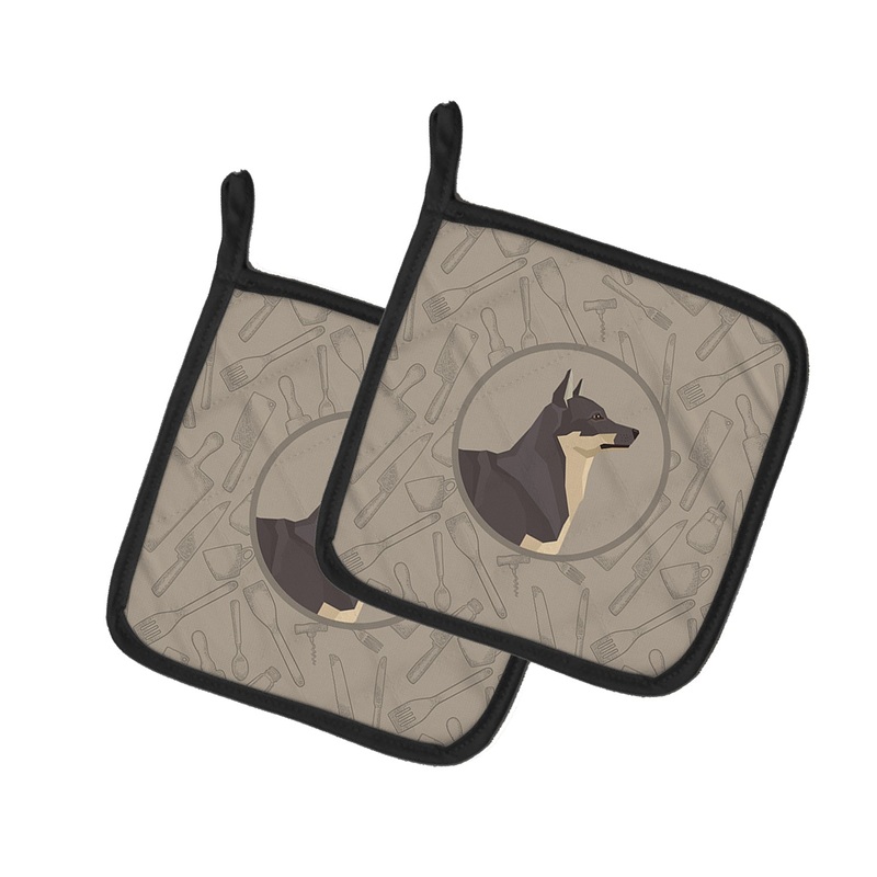 Swedish Vallhund In the Kitchen Pot Holders - Set of 2 - Heat-Resistant Kitchen Essentials CK2213PTHD