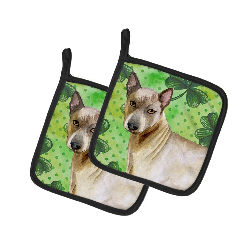 Thai Ridgeback St Patrick's Pot Holders - Set of 2 - Heat-Resistant Kitchen Essentials BB9854PTHD