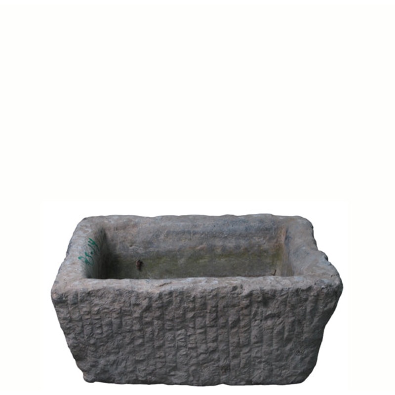 18" Inch Long Hand Chiseled Stone Trough 25-14