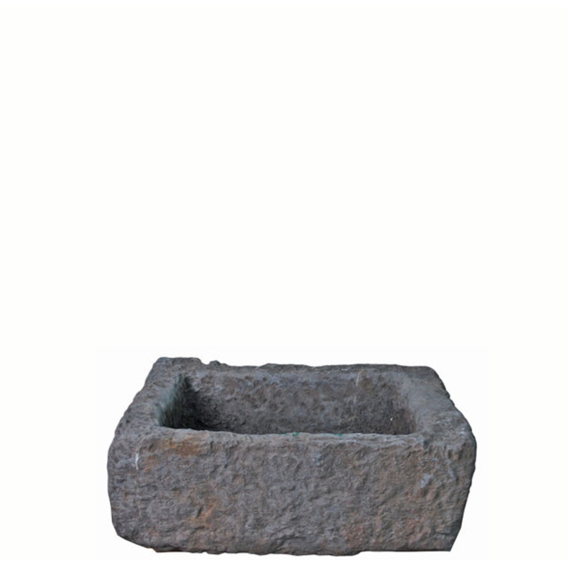 20" Inch Long Hand Chiseled Stone Trough 24-16