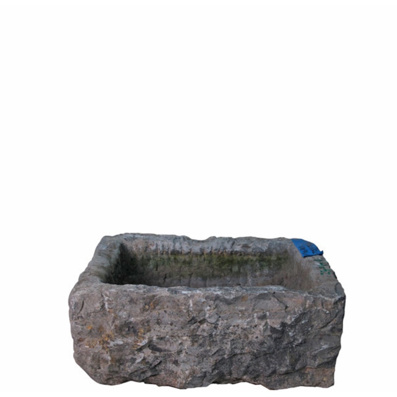 21" Inch Long Hand Chiseled Stone Trough 11-4