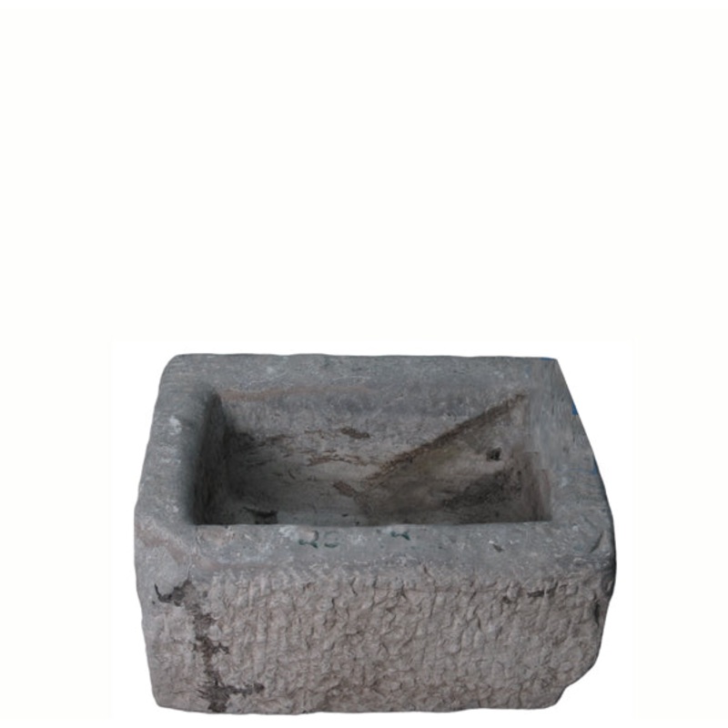 21" Inch Long Hand Chiseled Stone Trough 25-12