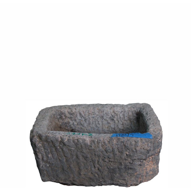 22" Inch Long Hand Chiseled Stone Trough 11-2