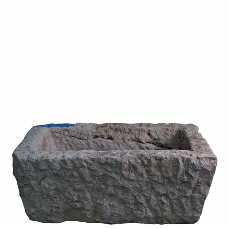 25" Inch Long Hand Chiseled Stone Trough 9-2