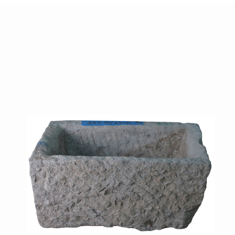 26" Inch Long Hand Chiseled Stone Trough 5