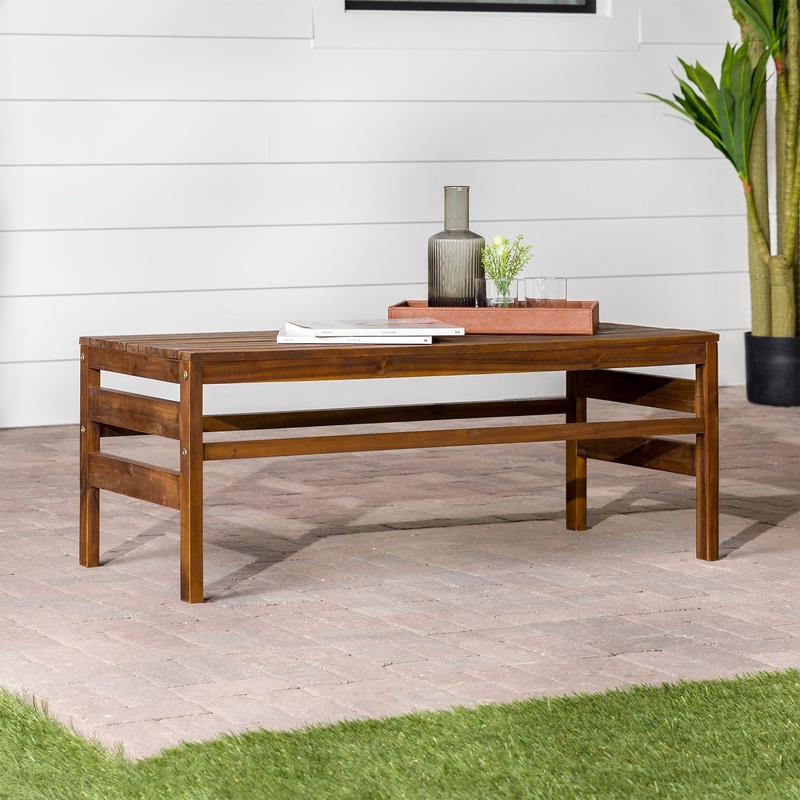 42" Acacia Patio Coffee Table
