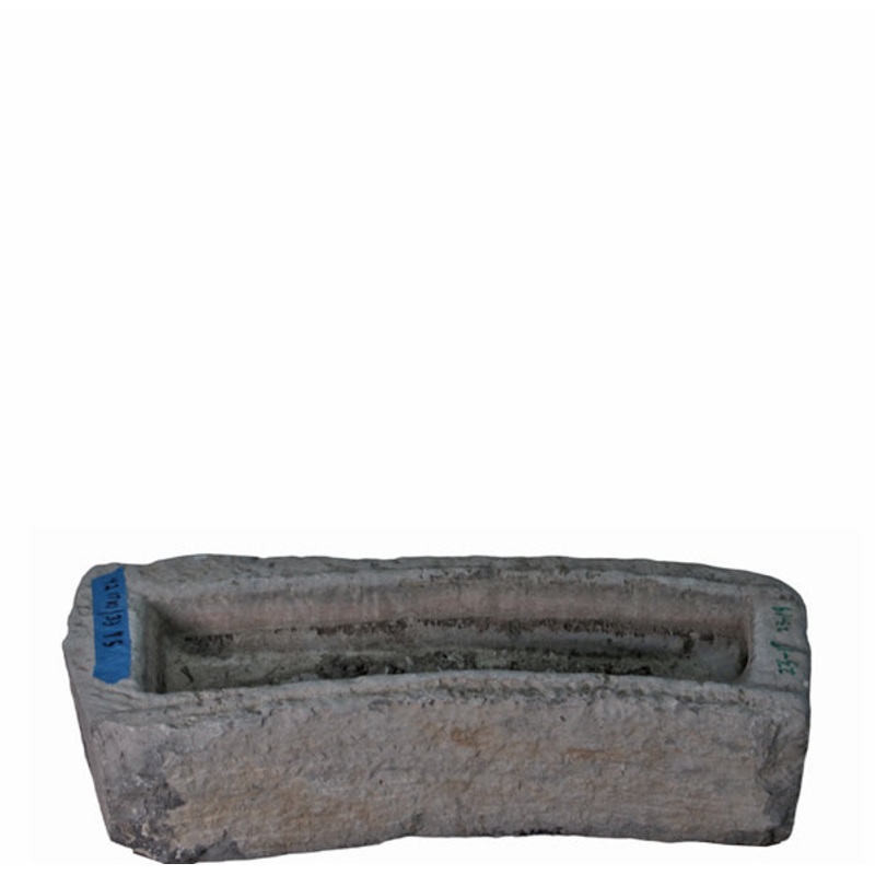 42" Inch Long Hand Chiseled Stone Trough 19
