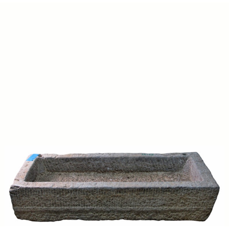 50" Inch Long Hand Chiseled Stone Trough 37