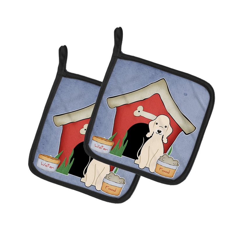 Dog House Collection Bedlington Terrier Sandy Pot Holders - Set of 2 - Heat-Resistant Kitchen Essentials BB2845PTHD
