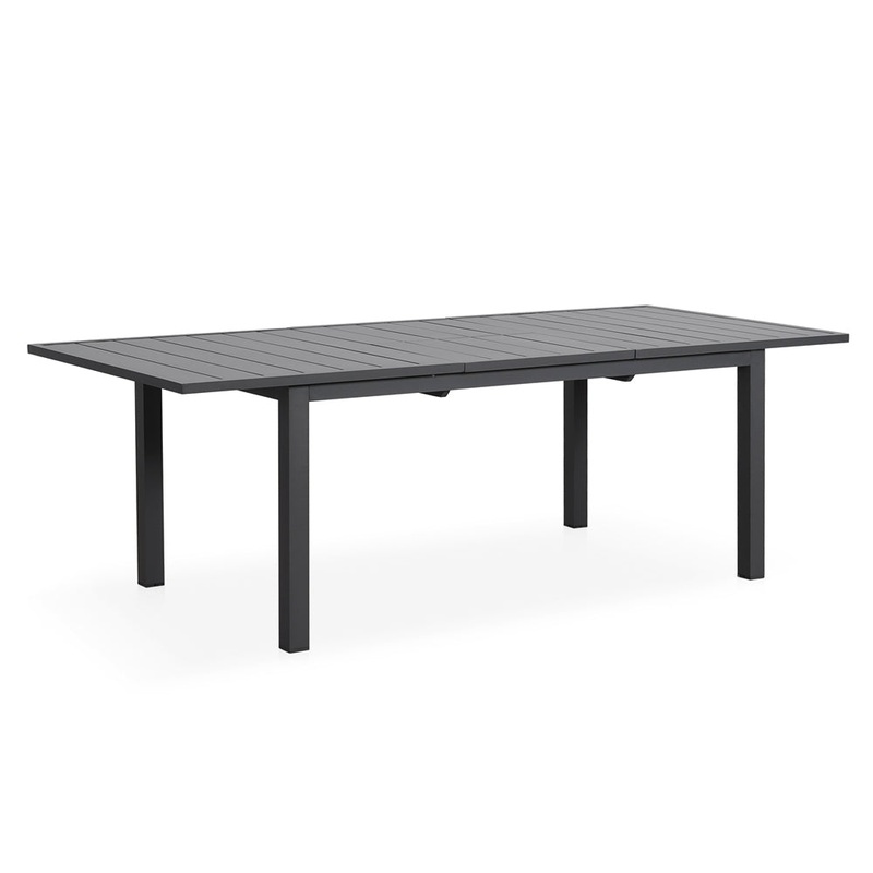 Patio Grey Modern Adjustable Dining Folding Table With Aluminum Square Outdoor