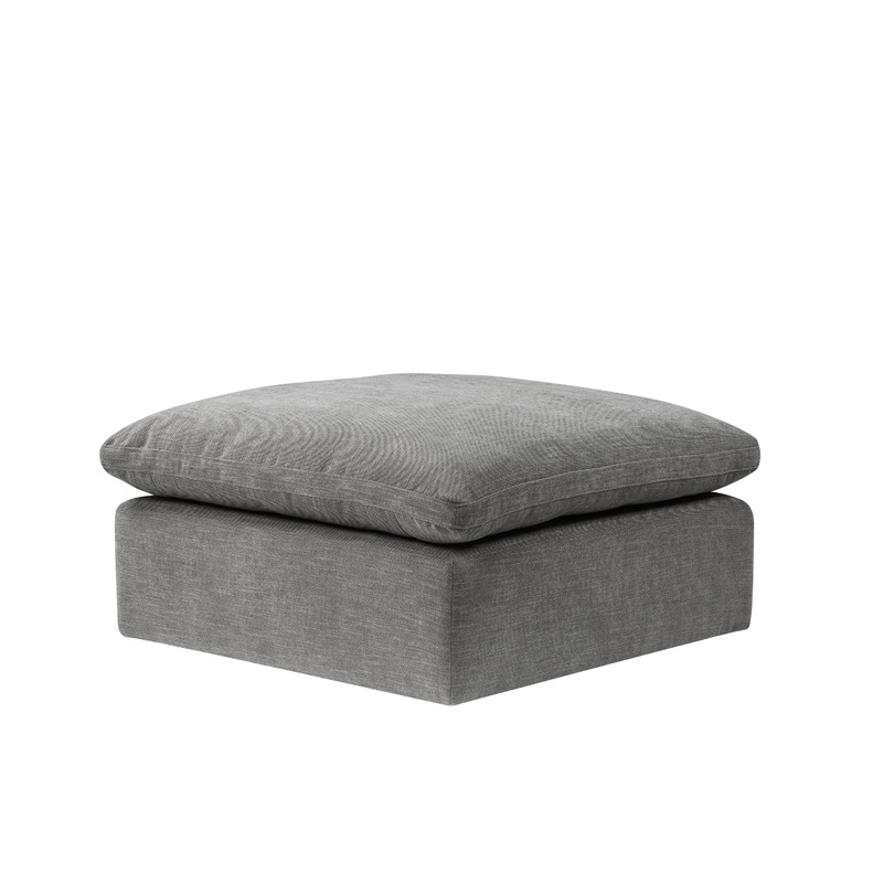 Naveen Modular - Ottoman in Gray Linen