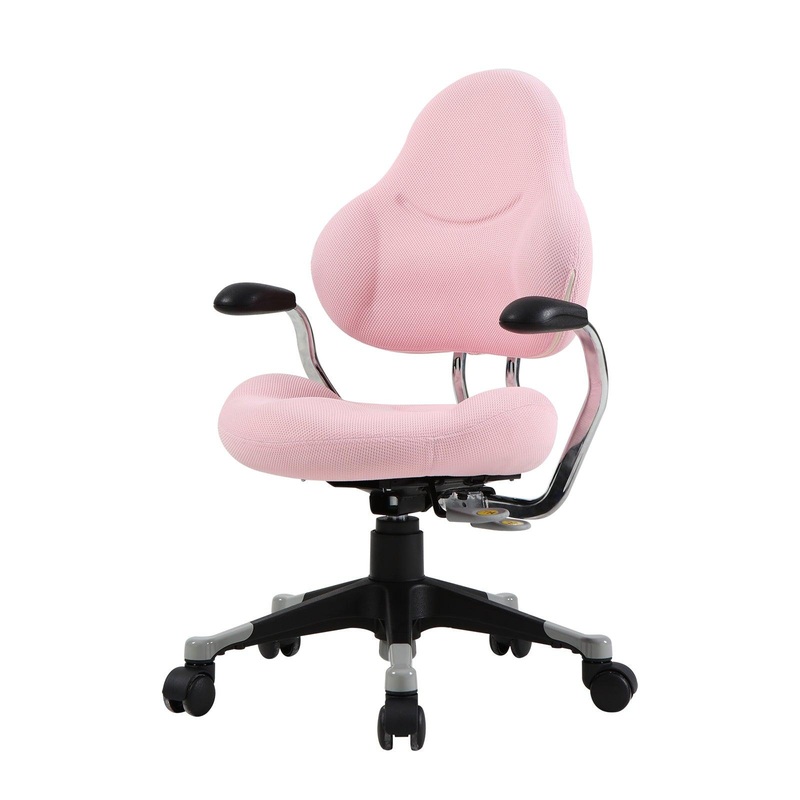 Ergonomic Kids Desk Chair Children Study Swivel Chair with Adjustable Height, Pink