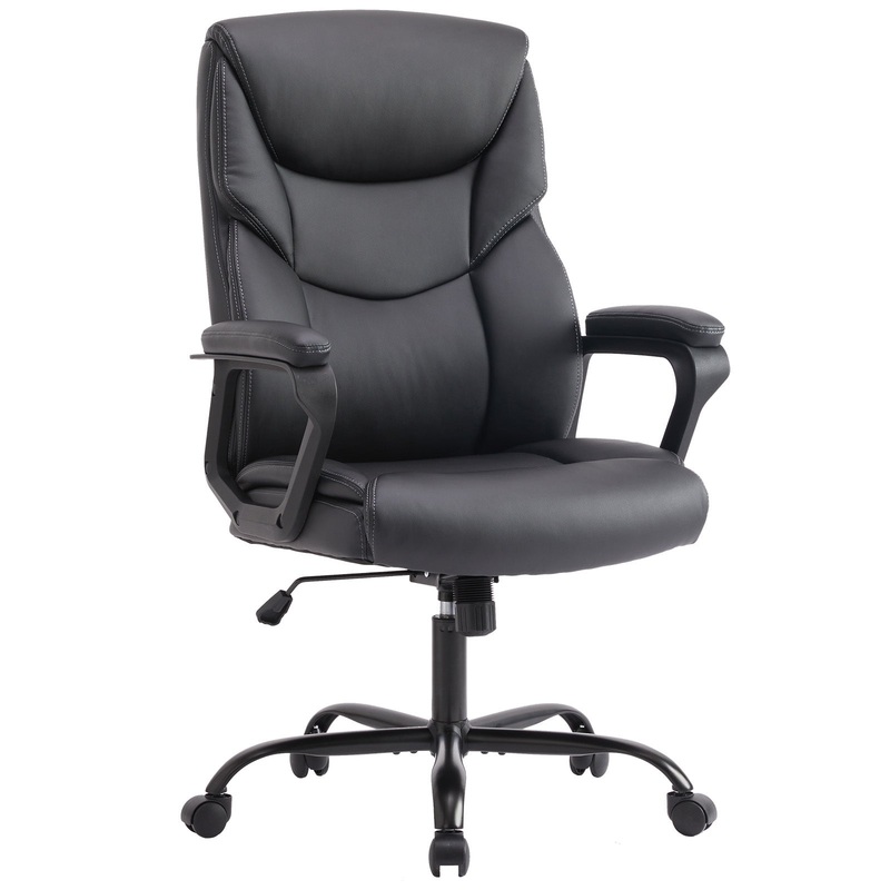 Home Office Chair Ergonomic PU Leather Desk Chair with Armrests