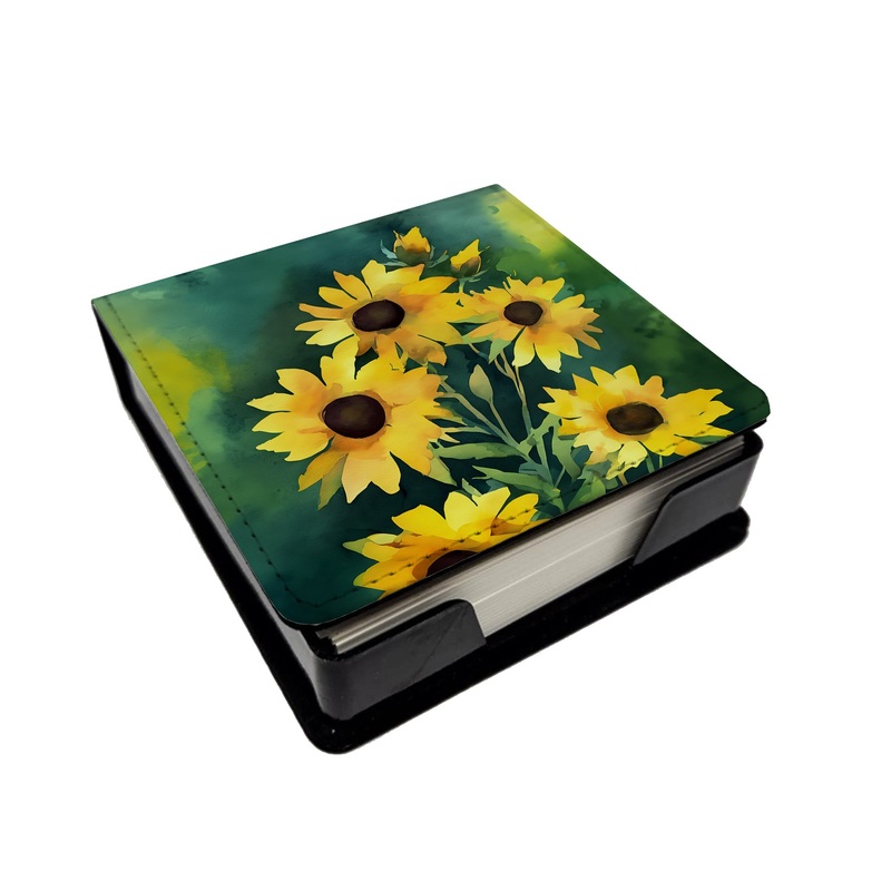 Kentucky Goldenrod in Watercolor PU Leather Note Paper Holder