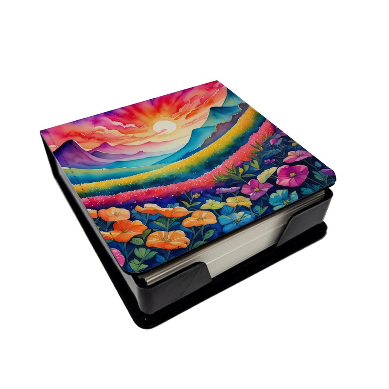 Petunias in Color PU Leather Note Paper Holder