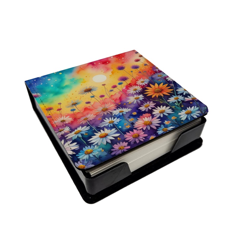 Asters in Color PU Leather Note Paper Holder