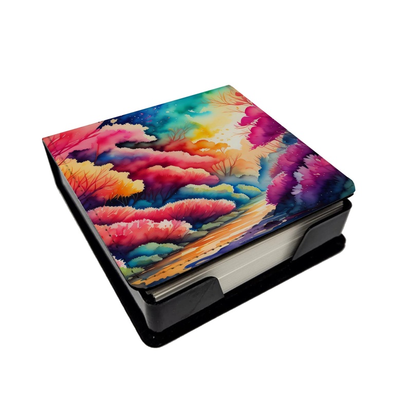 Azaleas in Color PU Leather Note Paper Holder
