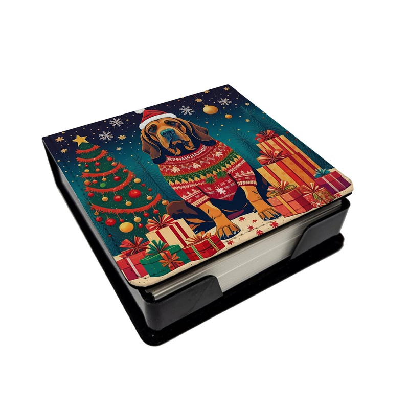 Bloodhound Christmas PU Leather Note Paper Holder
