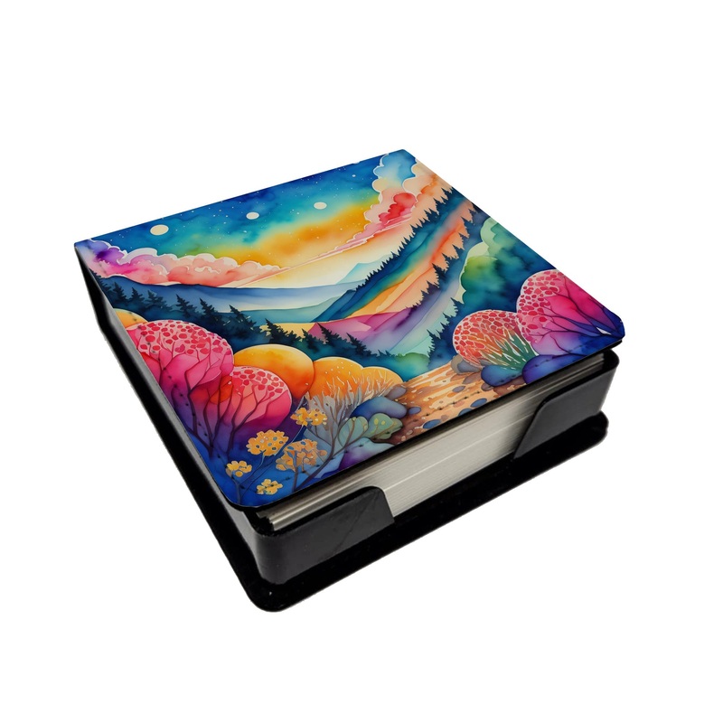 Colorful Brunia PU Leather Note Paper Holder